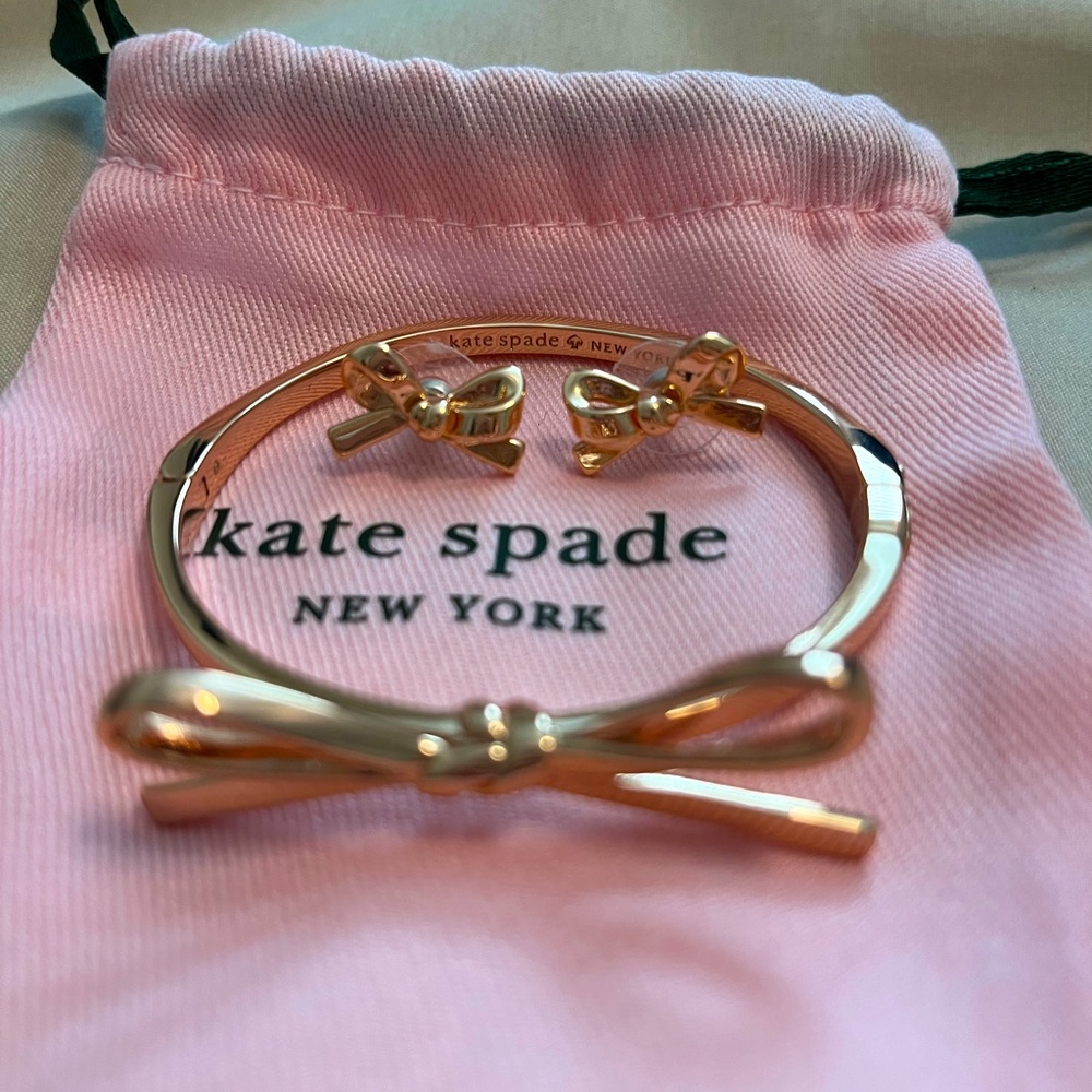 Kate Spade Bracelet & Earring Bow Set - Excellent Condition